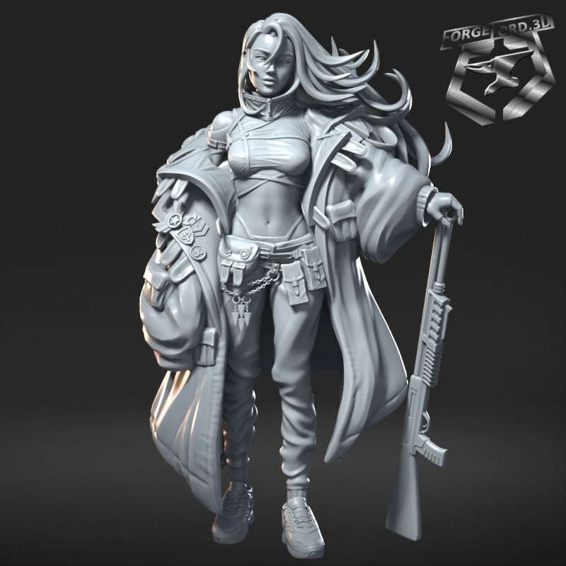 Katherine Cross-statue-75mm-RN-Estudio-figurines-fantasy-tabletop-RPG-3D-miniatures