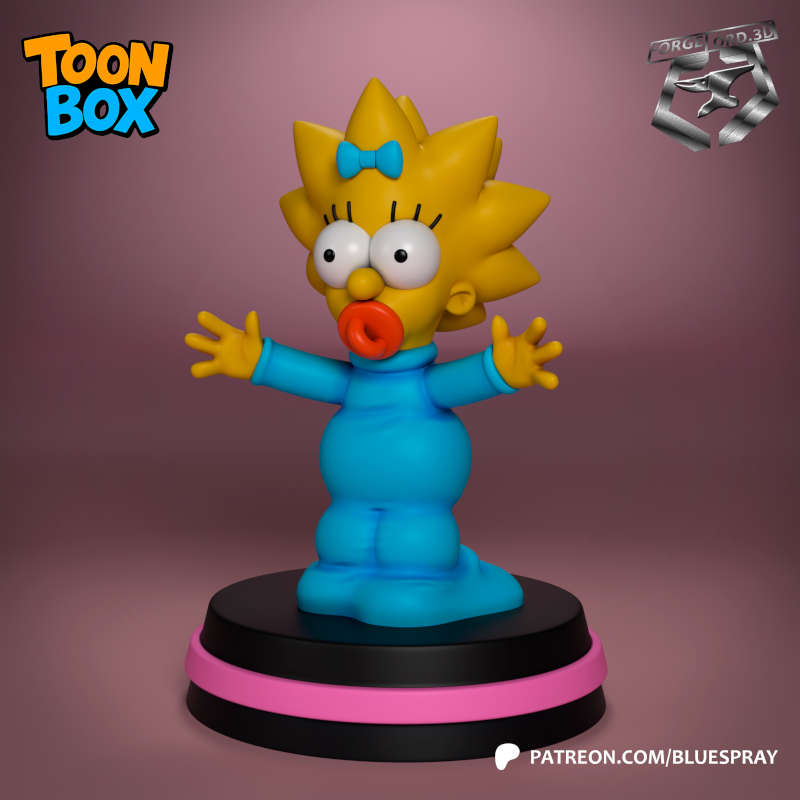 Maggie Simpson-Blue-Spray--figurines-fantasy-tabletop-RPG-3D-miniatures