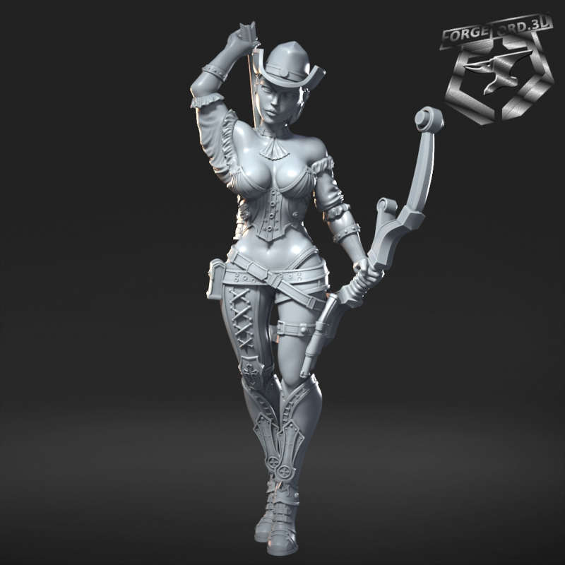 Scarlett Hawthorne-statue-75mm-RN-Estudio-figurines-fantasy-tabletop-RPG-3D-miniatures