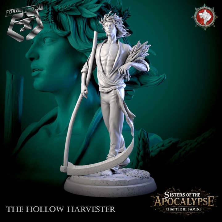 The Hollow Harvester-statue-75mm-figurines-fantasy-tabletop-RPG-3D-miniatures-white-werewolf-tavern