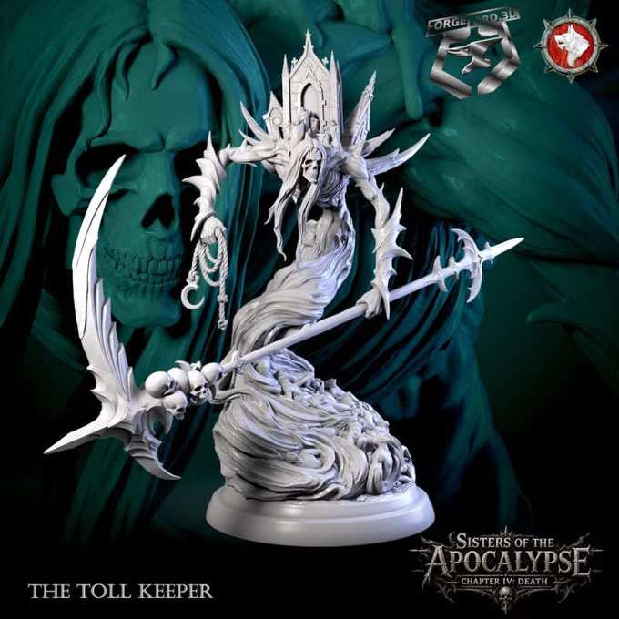 The Toll keeper-statue-75mm-figurines-fantasy-tabletop-RPG-3D-miniatures-white-werewolf-tavern