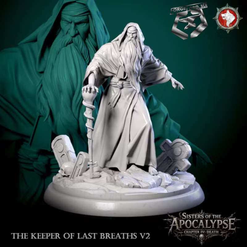 The keeper of last breathsr-statue-75mm-figurines-fantasy-tabletop-RPG-3D-miniatures-white-werewolf-tavern