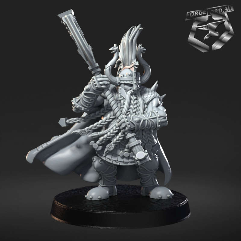 Thorin Emberbeard-statue-75mm-RN-Estudio-figurines-fantasy-tabletop-RPG-3D-miniatures